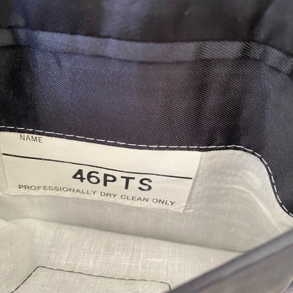 Vintage Warren Sewell Blazer Mens 46 Navy Blue Gold Buttons Suit Jacket - Picture 9 of 11